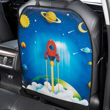 Защита спинки сиденья ПВХ SKYWAY 60*50см ракета
