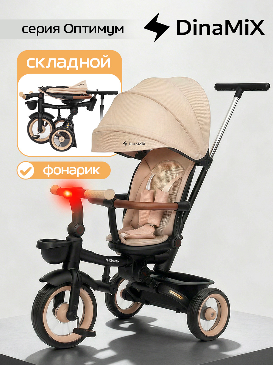 Трехколесный велосипед DinaMiX 10 дюймов - фото 1