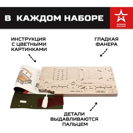 Конструктор Армия России Грузовик Полуторка Тент деревянный