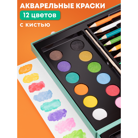 Набор для рисования Bluepink Hearts Чемодан 80 шт.