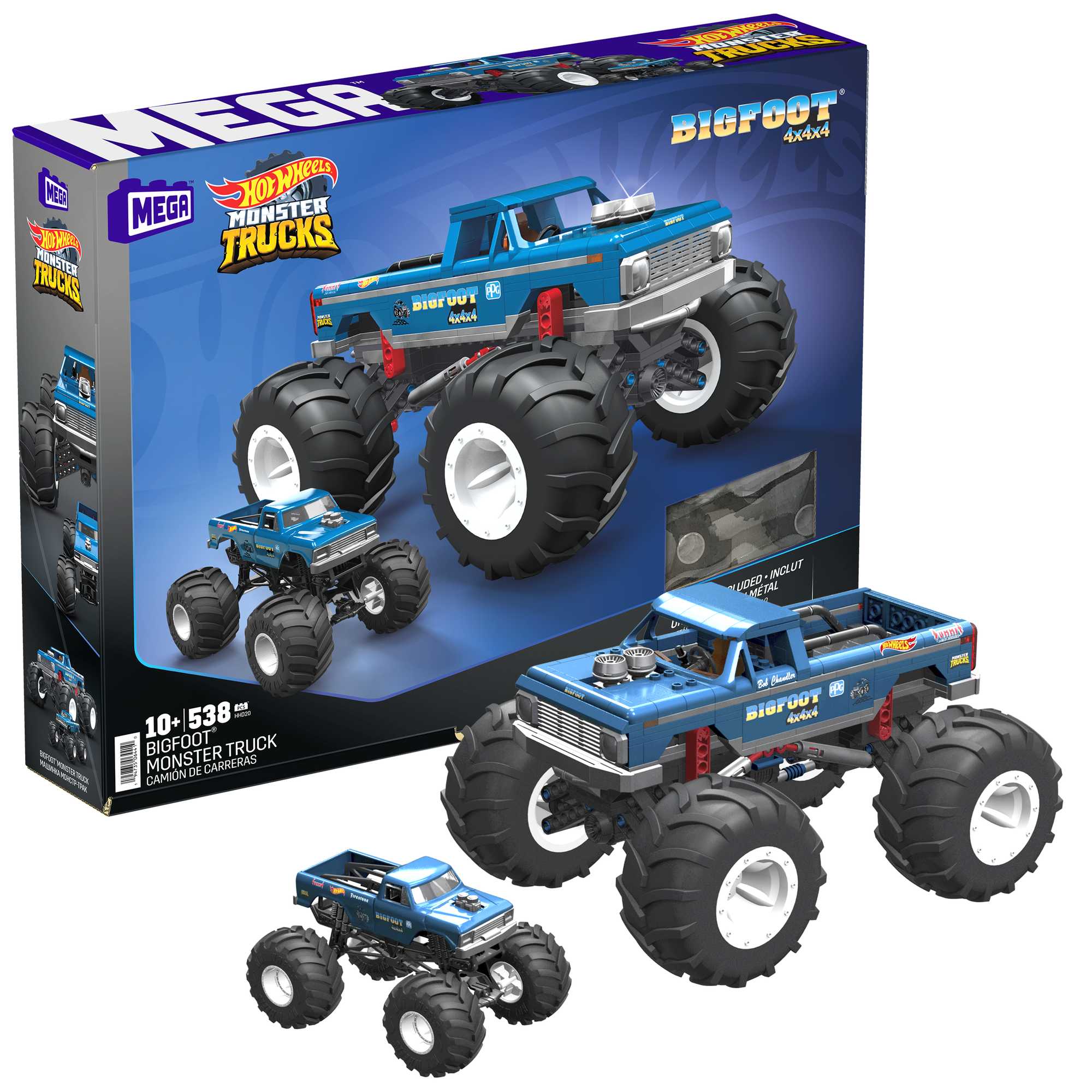 Конструктор MEGA Hot Wheels Bigfoot 538 дет. - фото 1