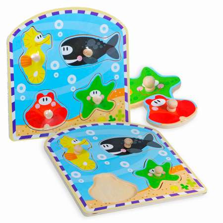 Игрушка Bondibon рамка-вкладыш Морские животные