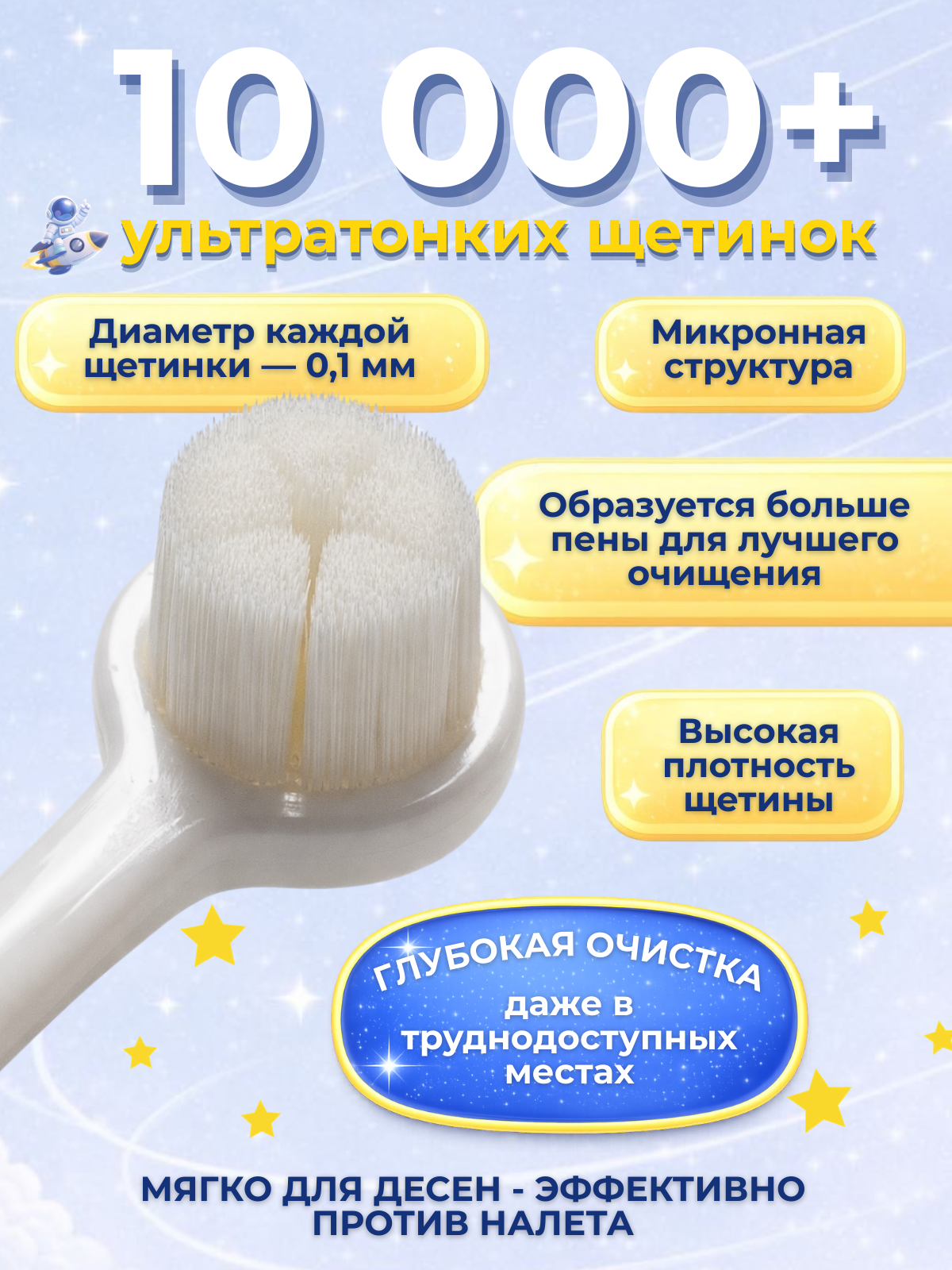 Зубная щетка классическая Чистый Зуб от 0 лет 1 шт. - фото 2