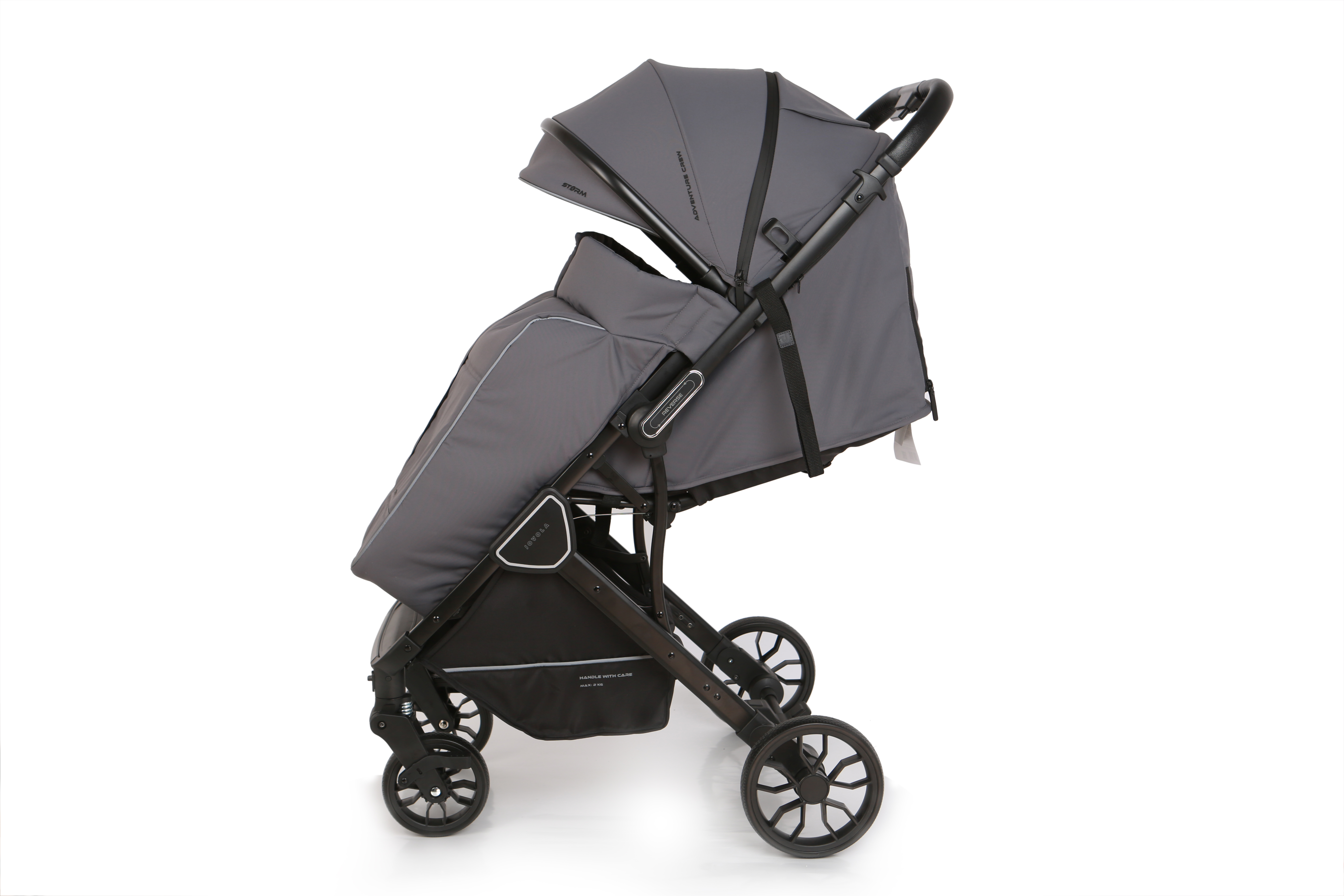 Коляска прогулочная JOVOLA Storm темно-серый - фото 5