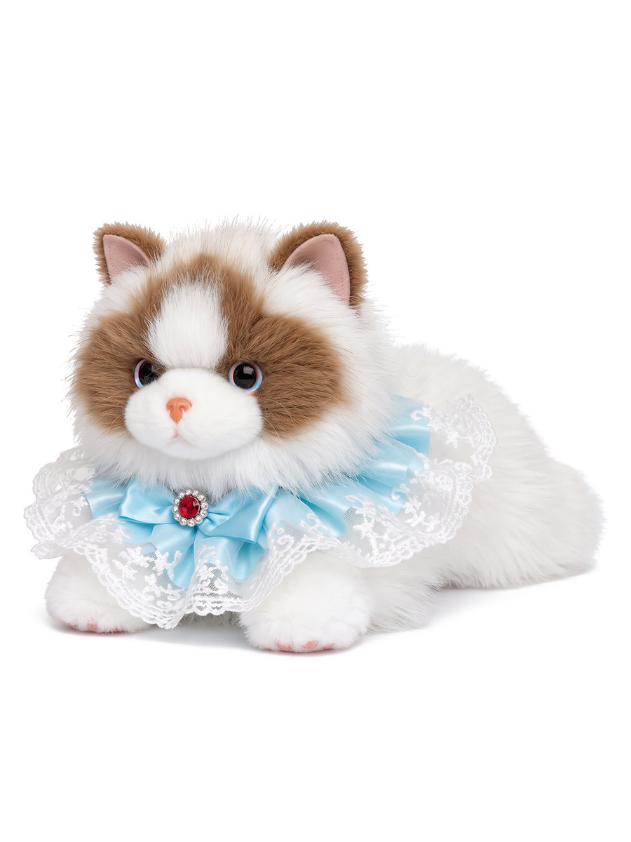 Мягкая игрушка Maxitoys кошечка Бело-Коричневая 43 см - фото 2