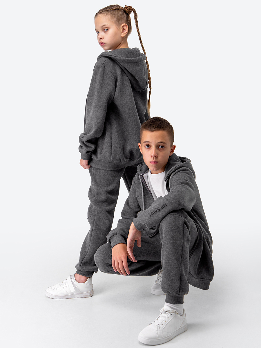 Костюм HappyFox HFJKD7099т.серый - фото 5