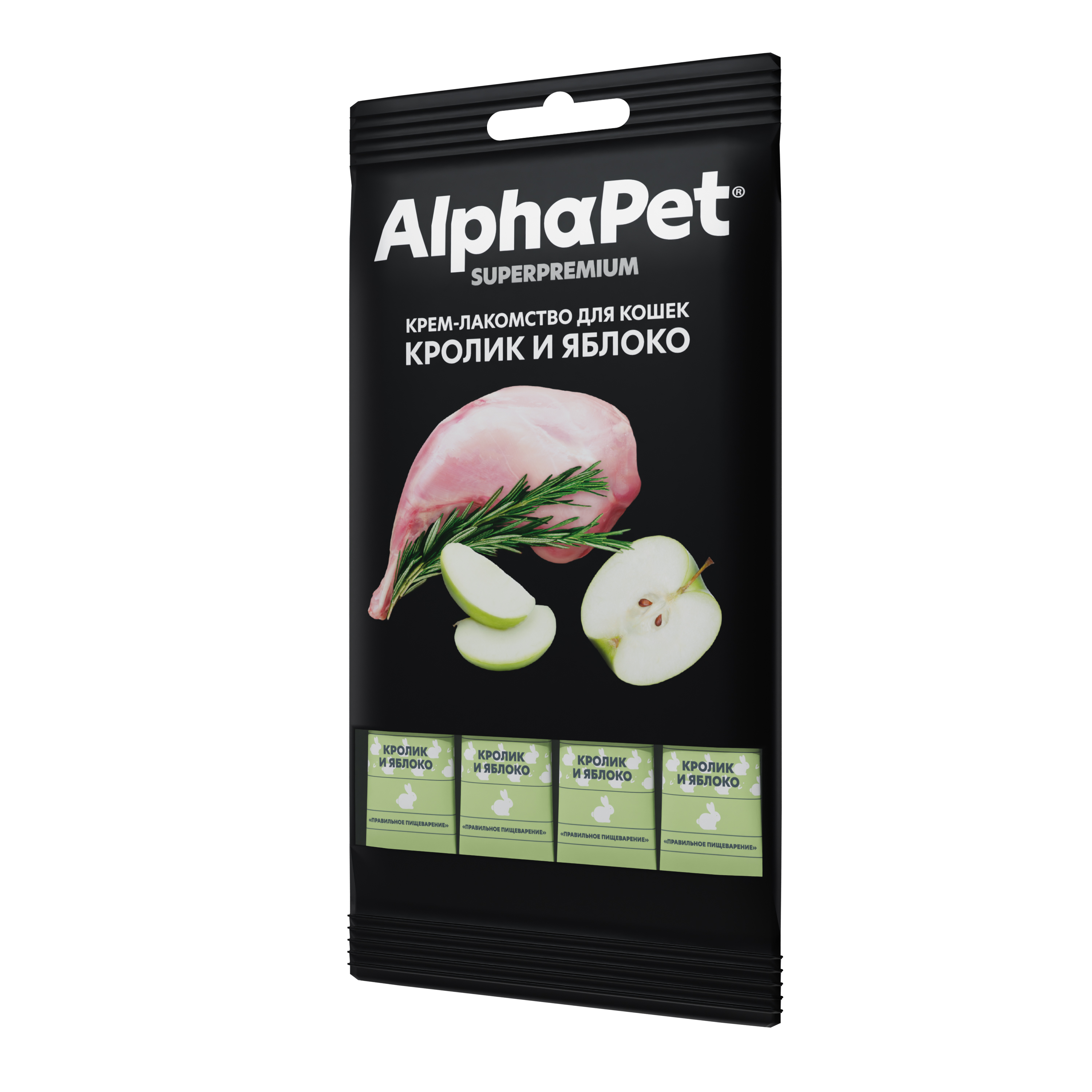 С кроликом и яблоком AlphaPet Лакомство для кошек - фото 3