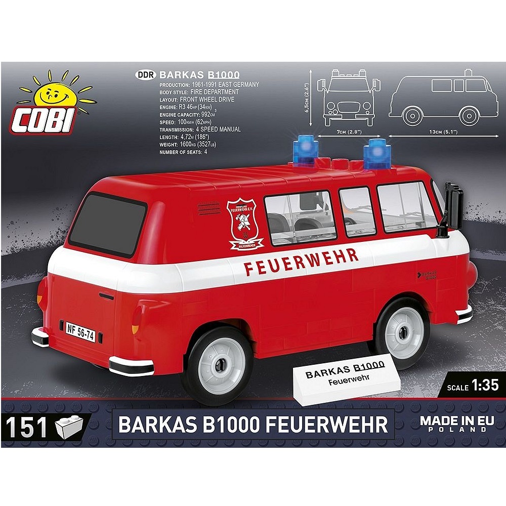 Конструктор COBI Микроавтобус Barkas блочный - фото 6