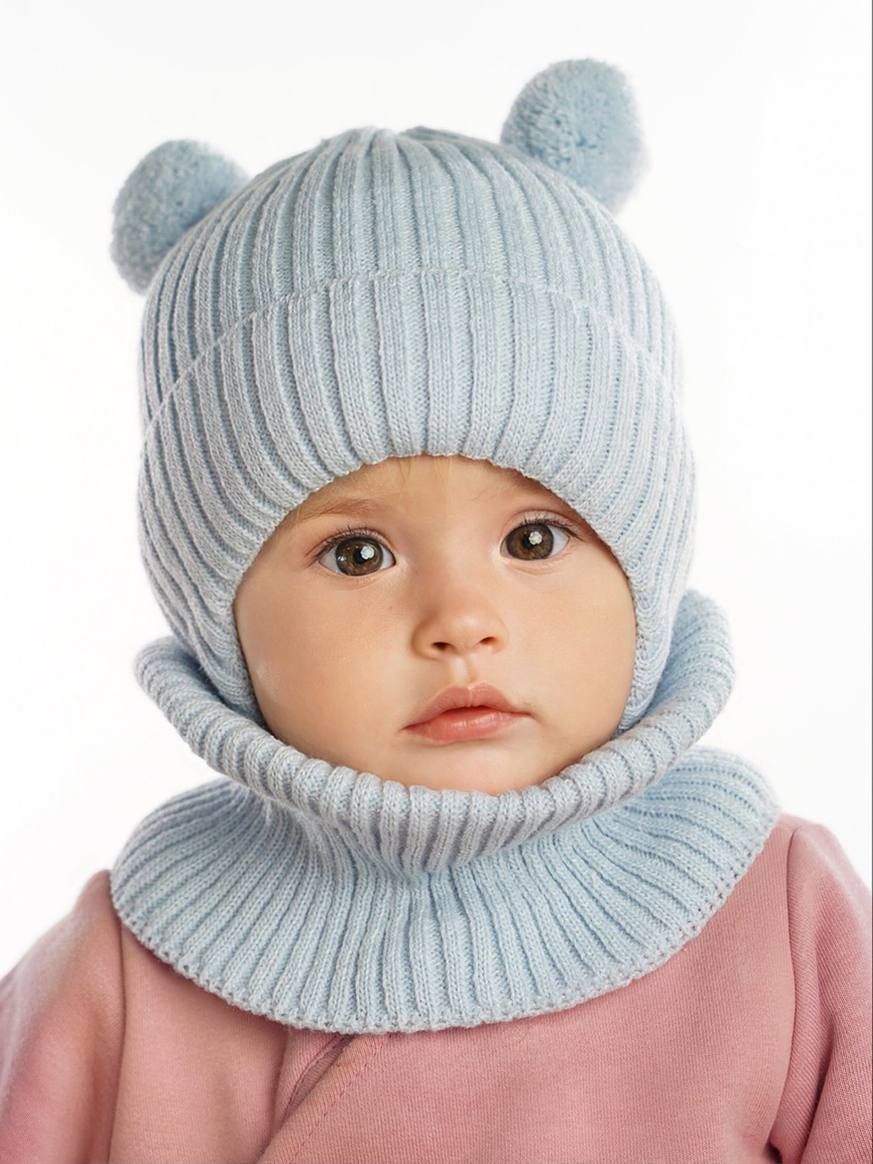 Шапка и снуд ПриКиндер U-W_233798 Цвет: Голубой - фото 9