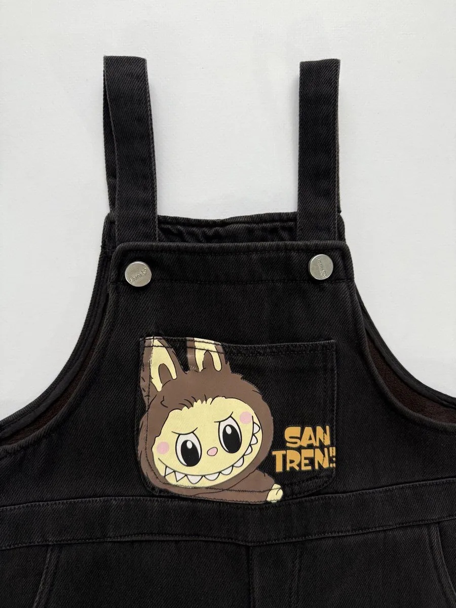 Полукомбинезон iUkoworld Полукомбинезон джинсовый детский на флисе - фото 2