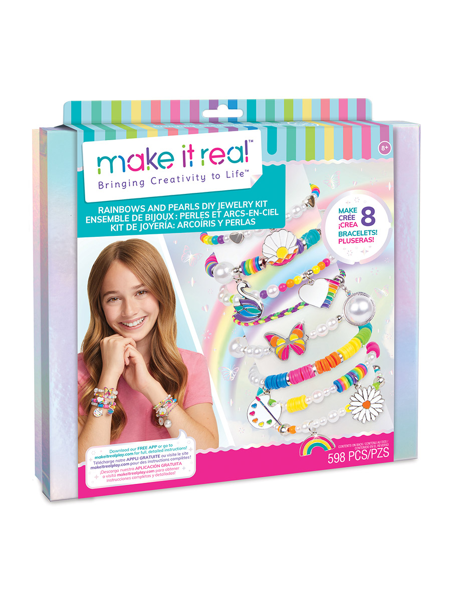 Набор для творчества Make it Real плетение браслетов Жемчужная радуга - фото 8