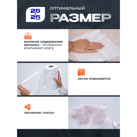 Салфетки в рулоне вискозные