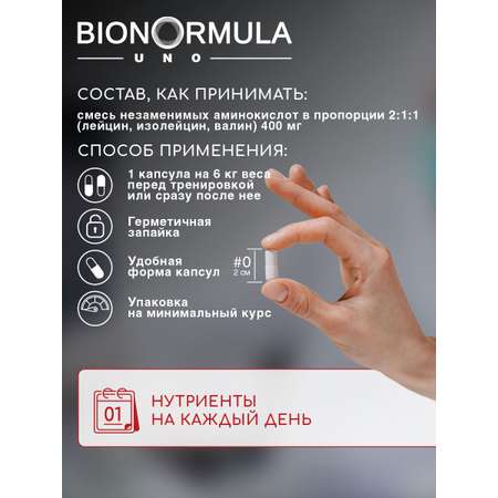 Комплекс аминокислот Bionormula BCAA 2:1:1 UNO 90 капсул
