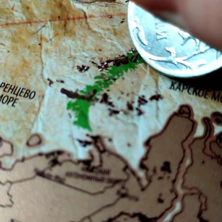 Скретч карта мира Правила Успеха магнитная на холодильник со стираемым слоем в тубусе