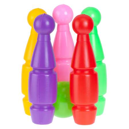 Игровой набор Юг-Пласт Кегли 5+1 пластик