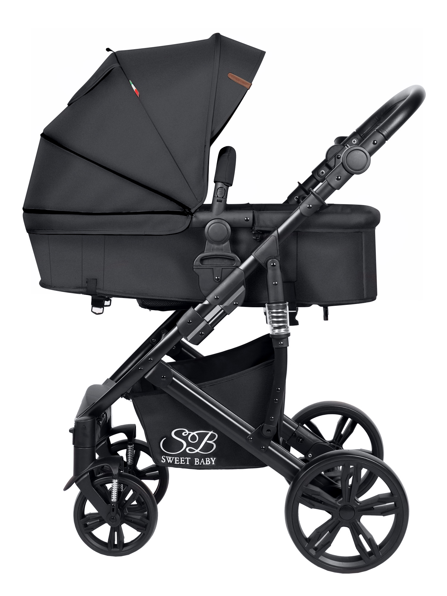 Коляска трансформер Sweet Baby Comfort black black черный - фото 15