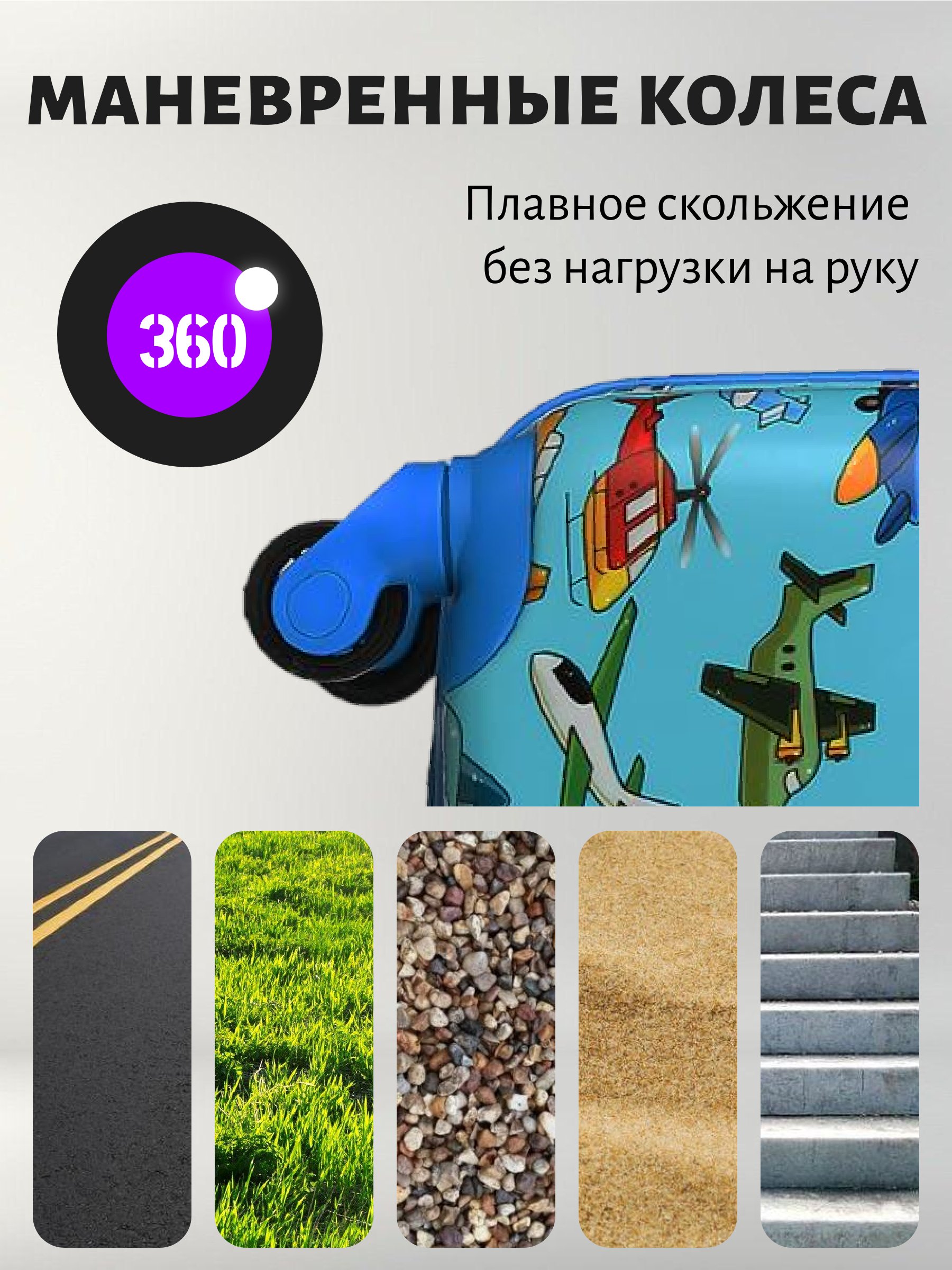 Чемодан Magio Самолеты - фото 6