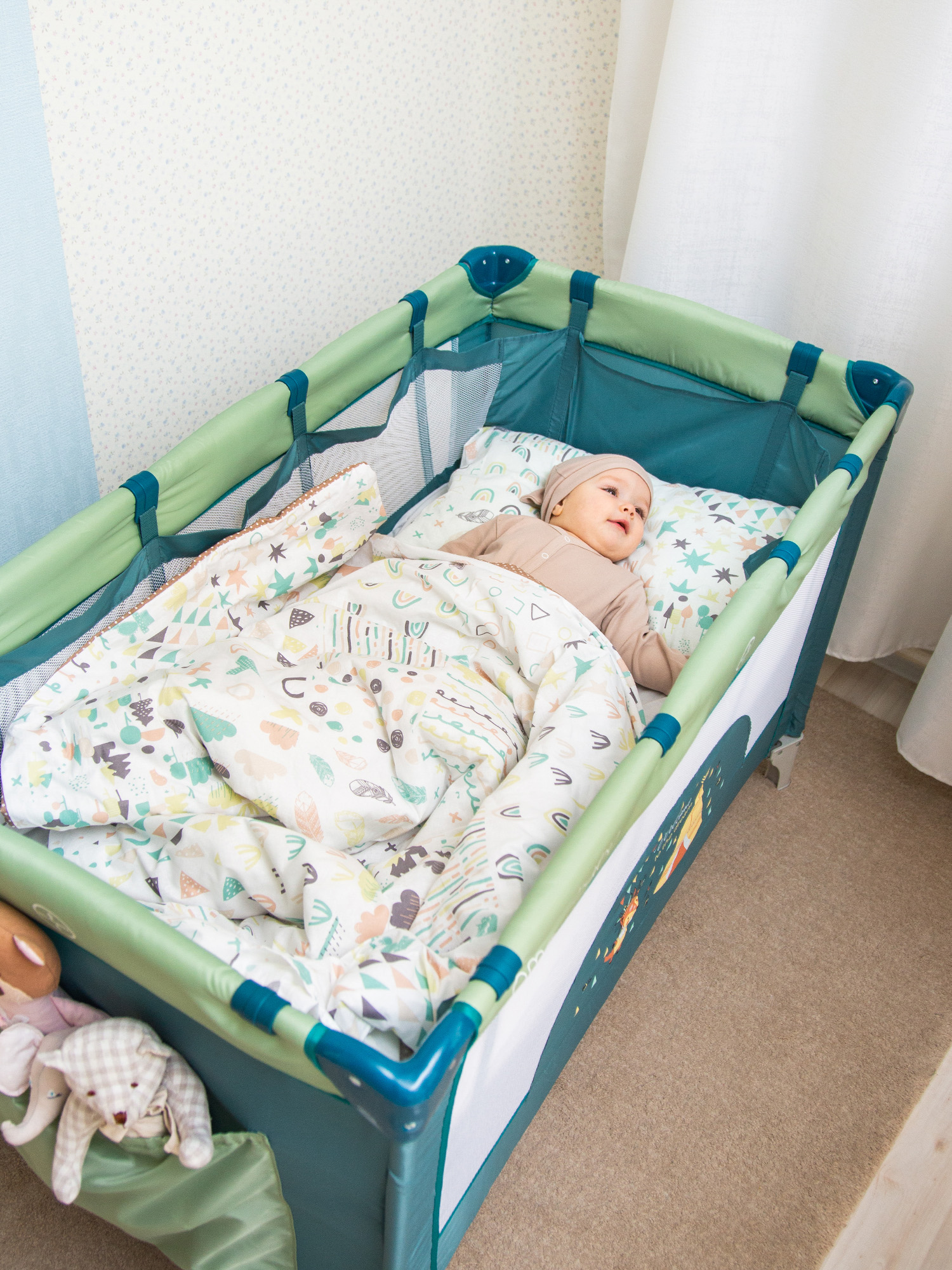 Манеж-кровать AmaroBaby Multiform Hello Bear прямоугольный серый AMARO-26MHB-Se - фото 14