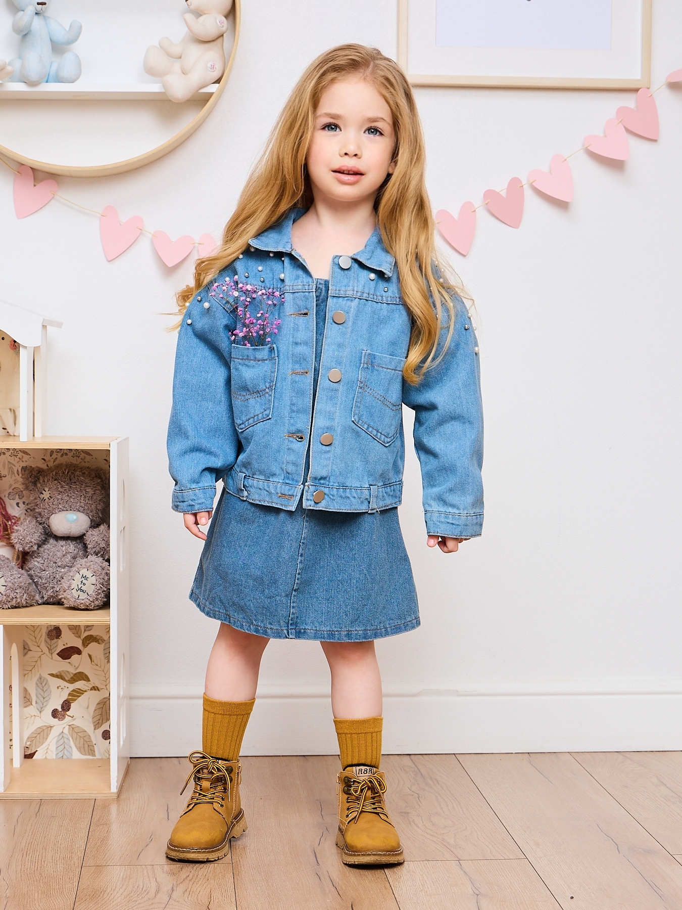 Куртка джинсовая Artcher Джинсовка003Бусинки - фото 1