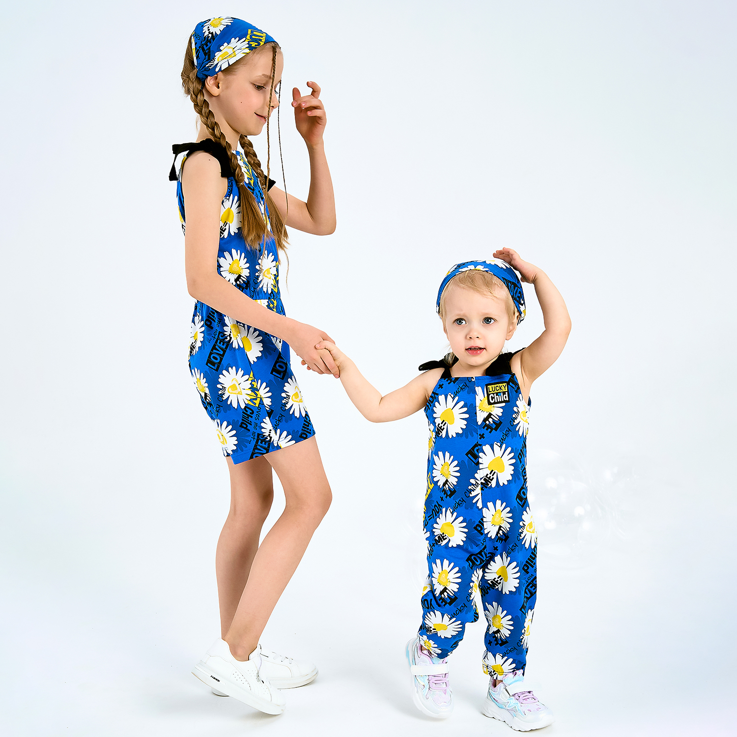 Полукомбинезон Lucky Child 143-30К/ромашки/0-2 - фото 5