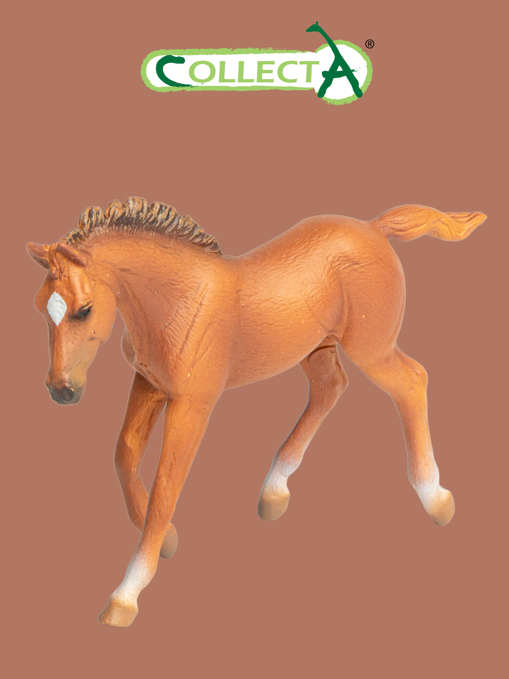Фигурка Collecta Жеребец каштановый бегущий - фото 1