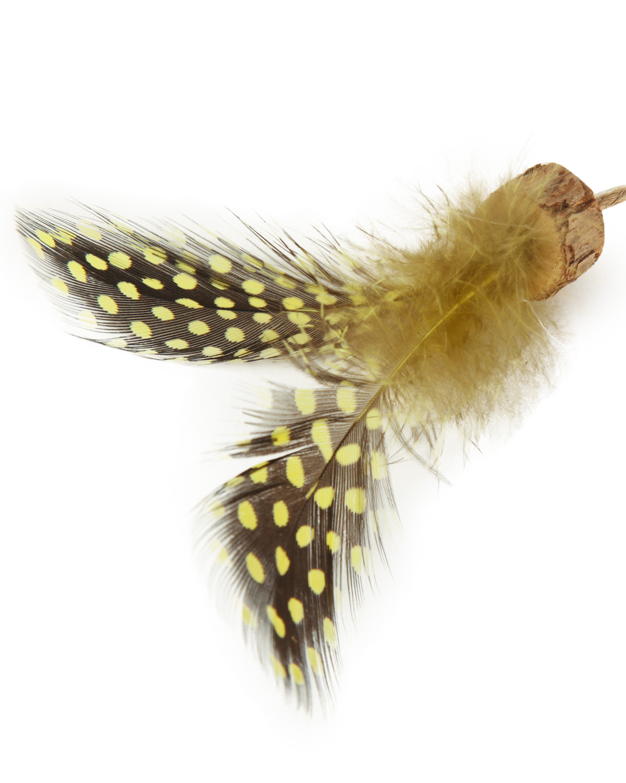 Игрушка для кошек Barbaks Мяч из ротанга с натуральными перьями 17*5*5 см - фото 3