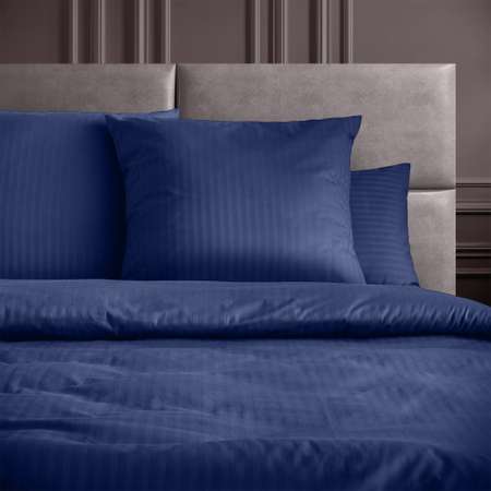 Комплект постельного белья LOVEME Indigo 1.5СП наволочки 70х70 см страйп-сатин 100% хлопок