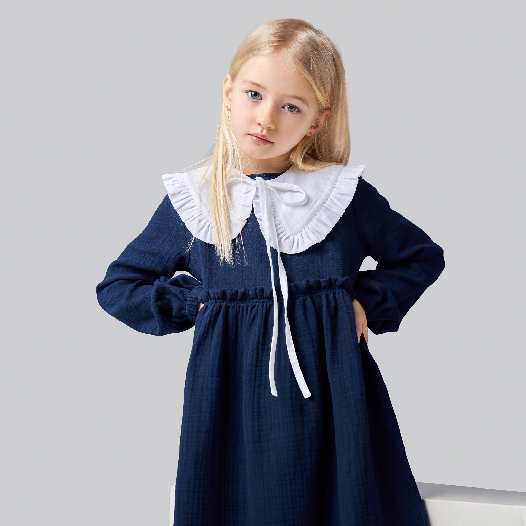 Платье TDD KIDS TD400/синий - фото 1
