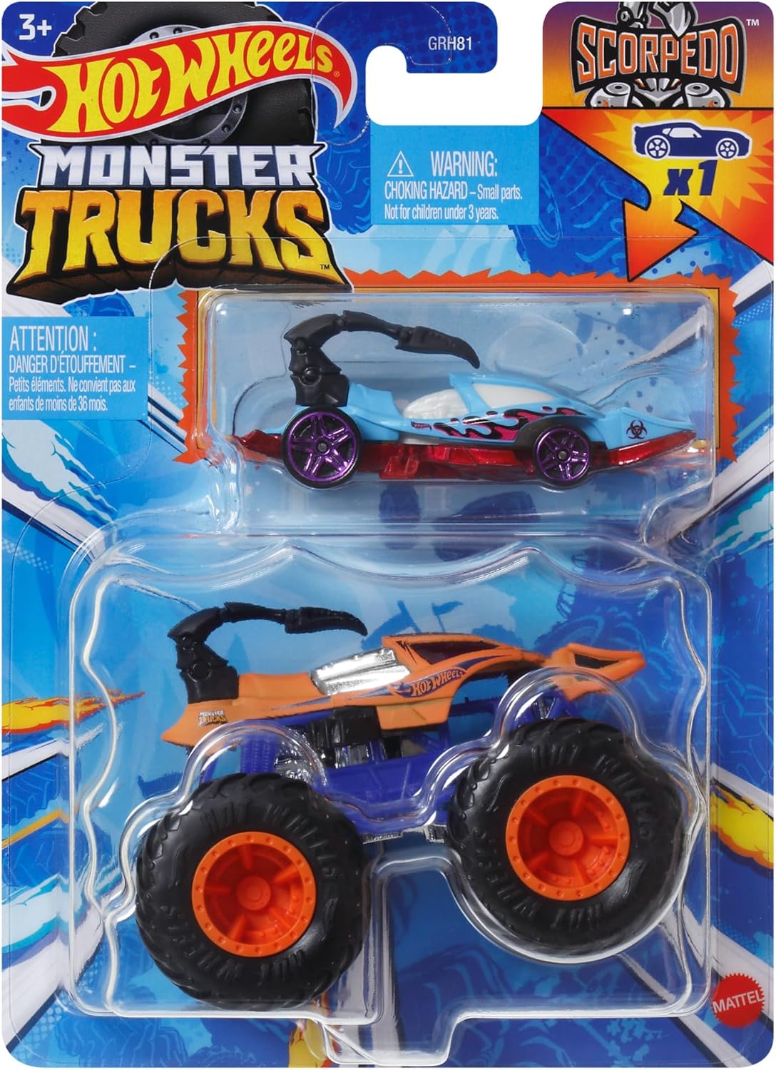 Монстр-трак Hot Wheels Scorpedo 1:64 GRH81 - фото 7