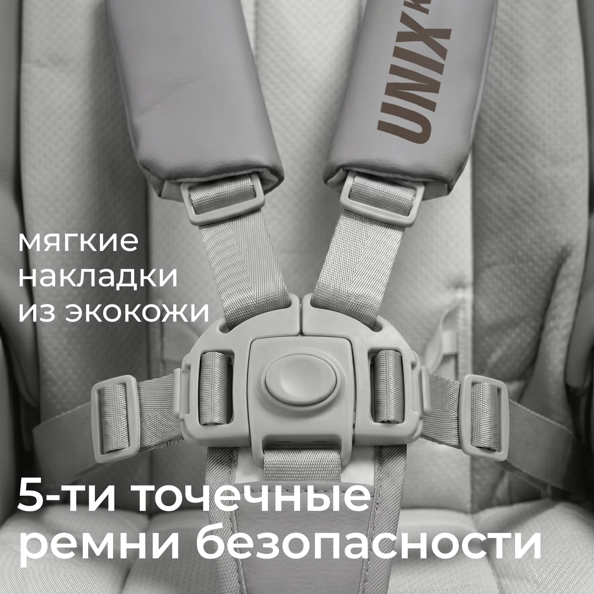 Стульчик для кормления UNIX Kids Torino серый - фото 7