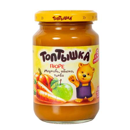 Пюре Топтышка Морковь-яблоко-тыква с 5 мес 190 г