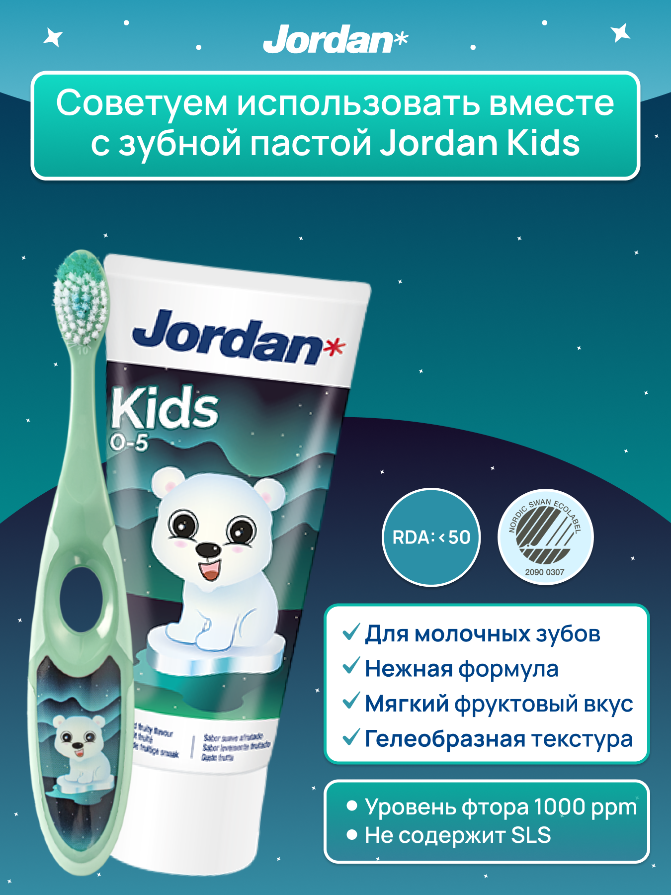 Зубная щетка классическая Jordan от 3 лет - фото 6