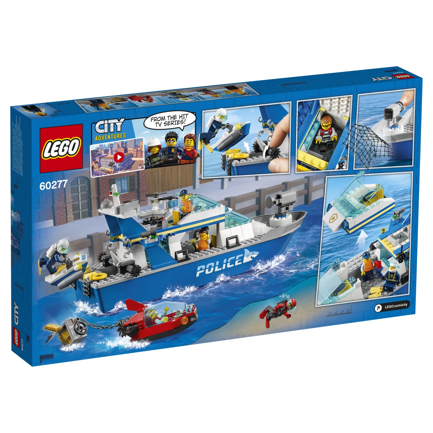Конструктор LEGO City Police Катер патруля 276 дет. - фото 3