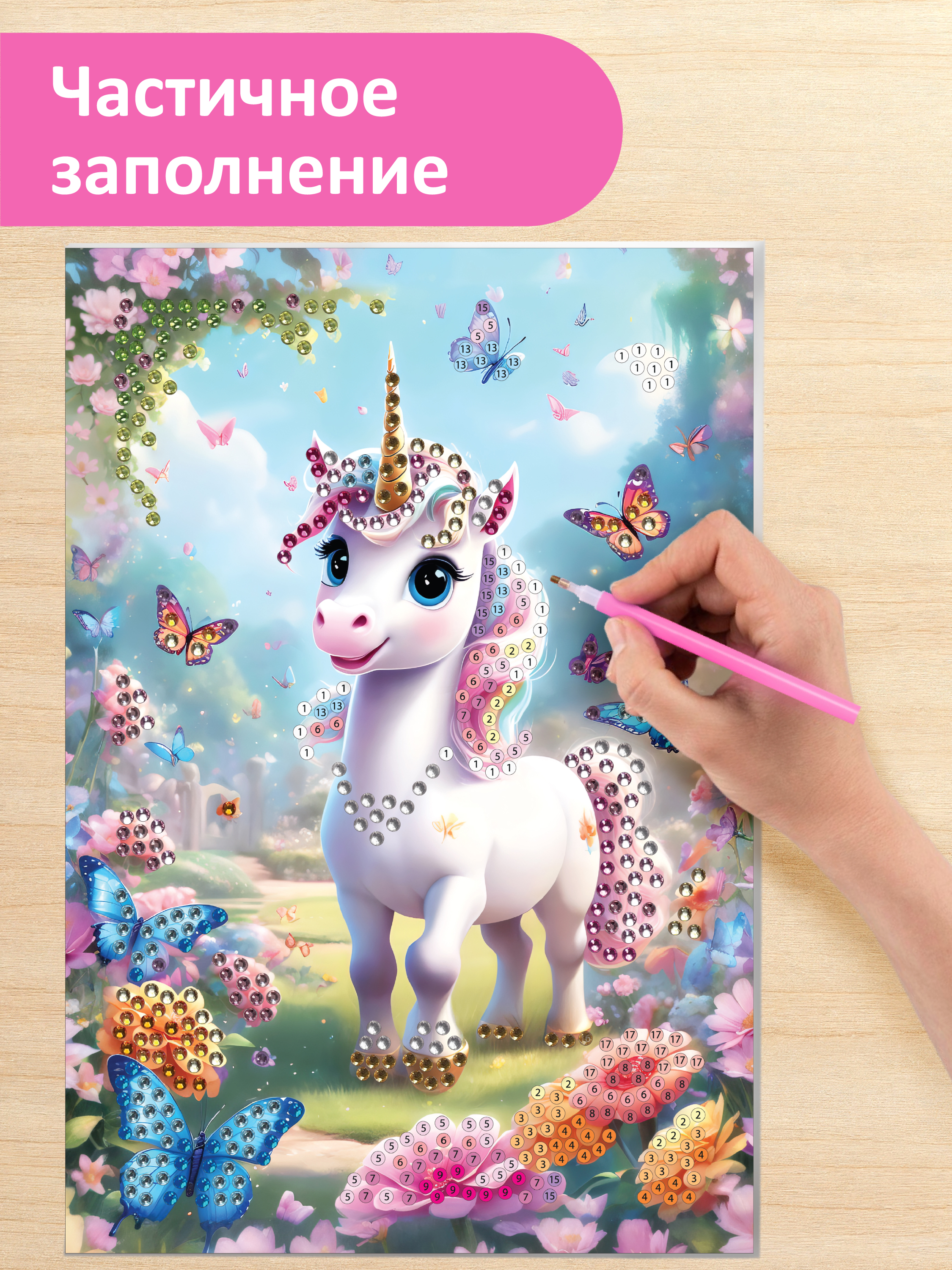 Алмазная мозаика ON TIME Единорог - фото 3