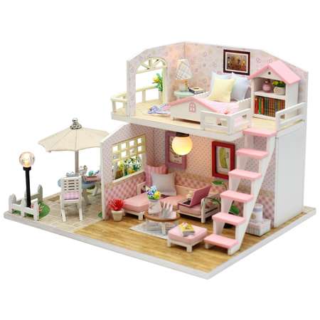 Интерьерный конструктор HitToy Румбокс Розовый Лофт с куполом