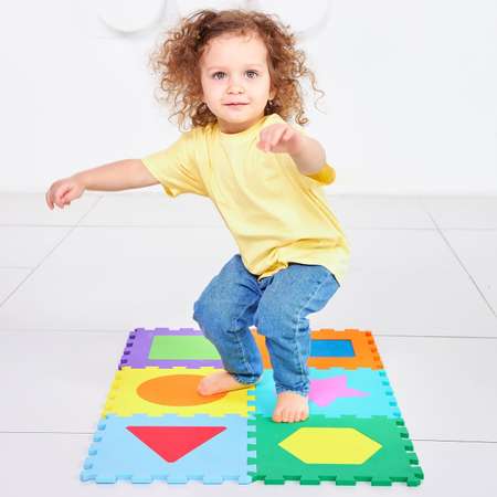 Развивающий коврик-пазл ElBascoToys Фигуры 6 элементов