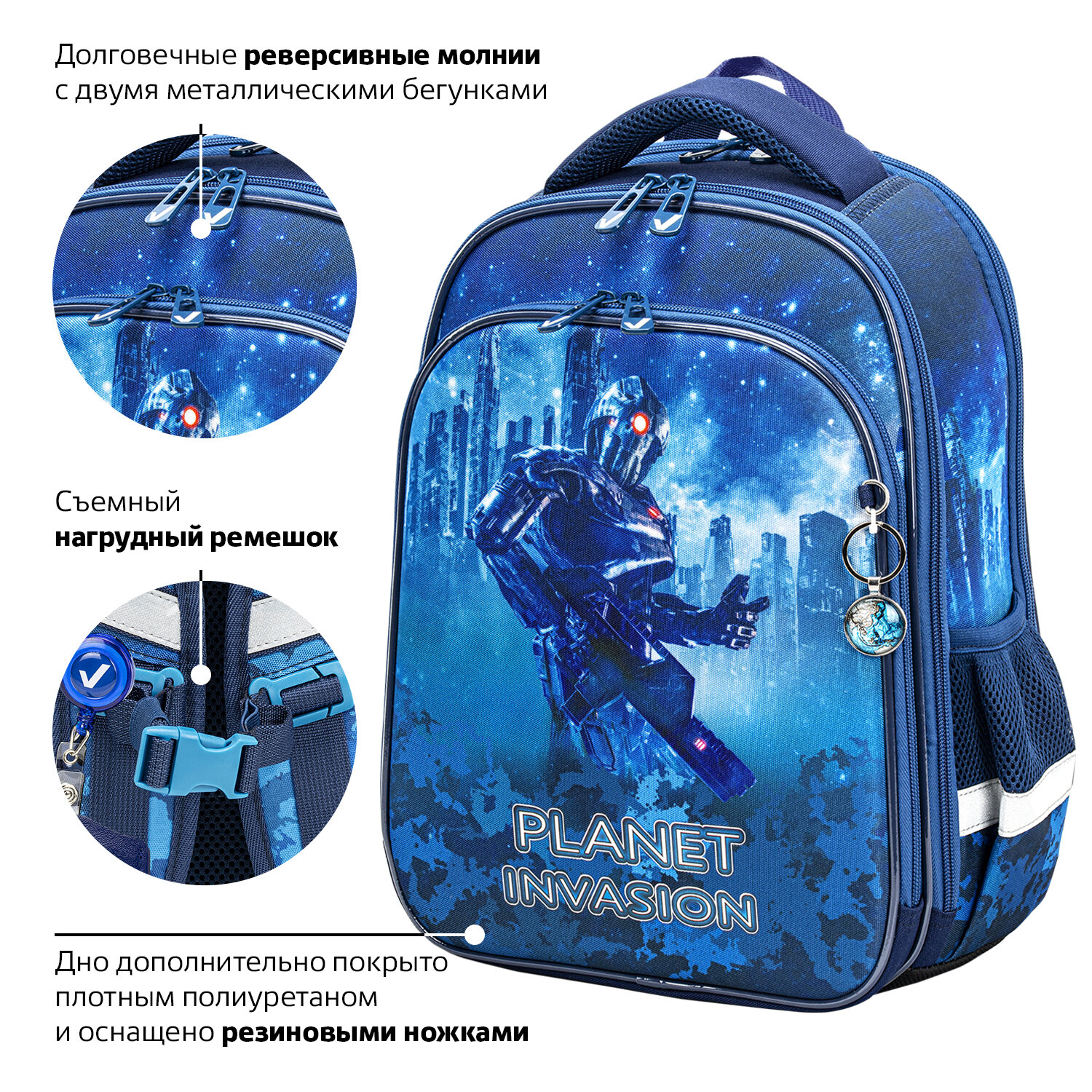 Ранец Brauberg Planet invasion - фото 6