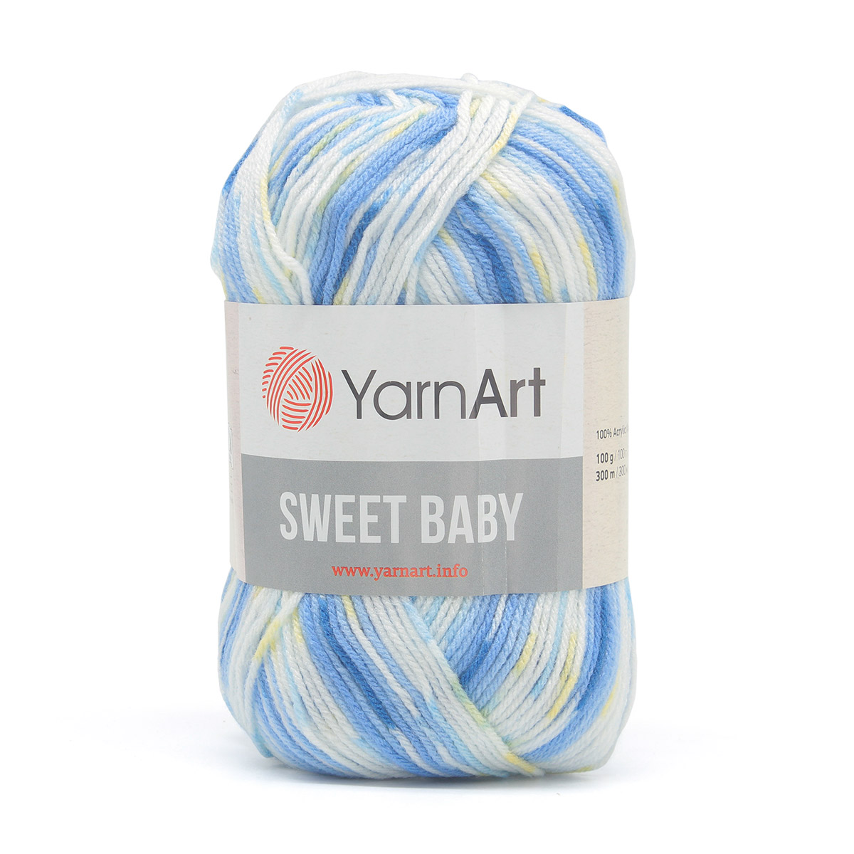 Пряжа для вязания YarnArt Sweet Baby 100 гр 300 м акрил тонкая детская 5 мотков цвет 900 - фото 2