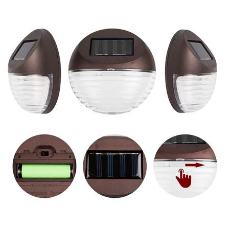 Светильник LAMPER 11 см со встроенным аккумулятором и солнечной панелью
