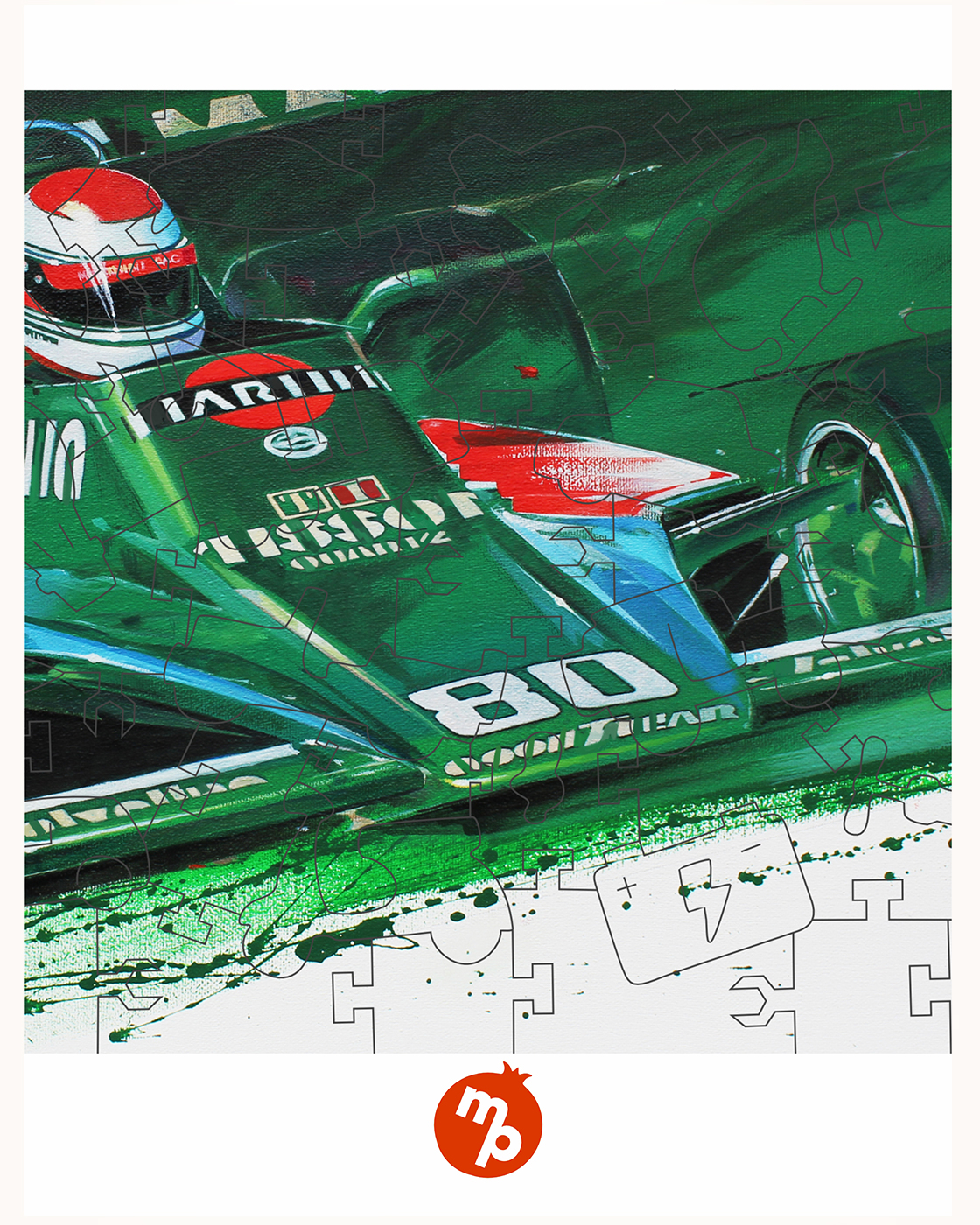 Пазл 1TOY Гоночный автомобиль зеленый деревянный - фото 9