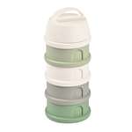 Контейнер для детского питания BEABA сыпучих смесей и снеков, 4 секции, зеленый
