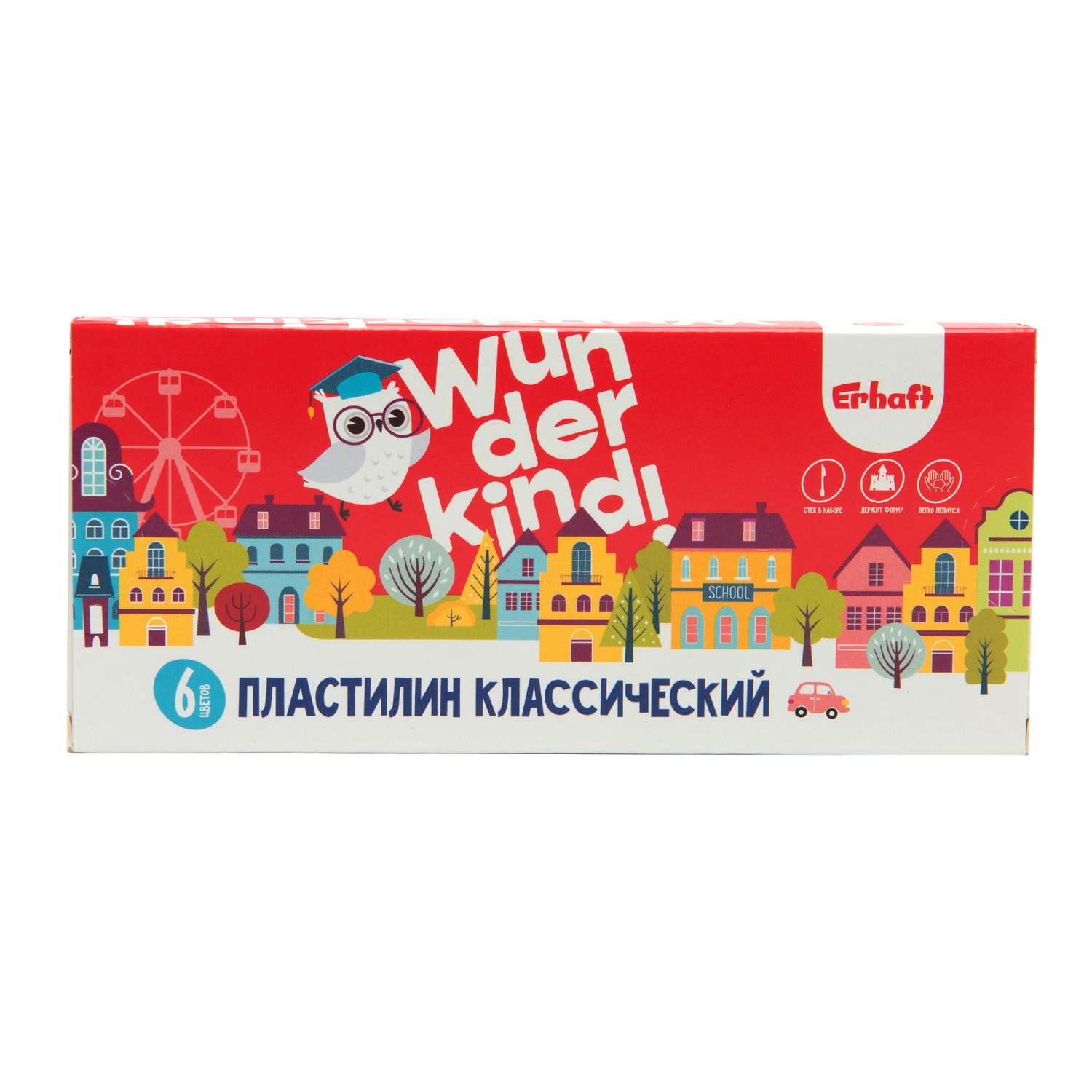 Пластилин Erhaft 6 цв. - фото 1
