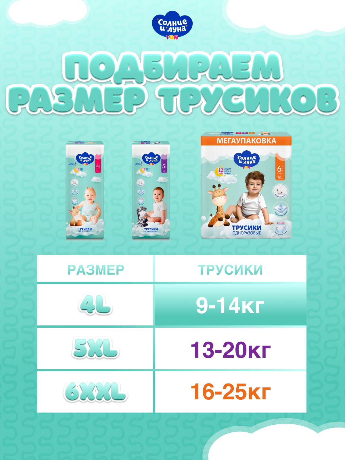 Трусики Солнце и луна 4 (9-14 кг) 84 шт. - фото 7