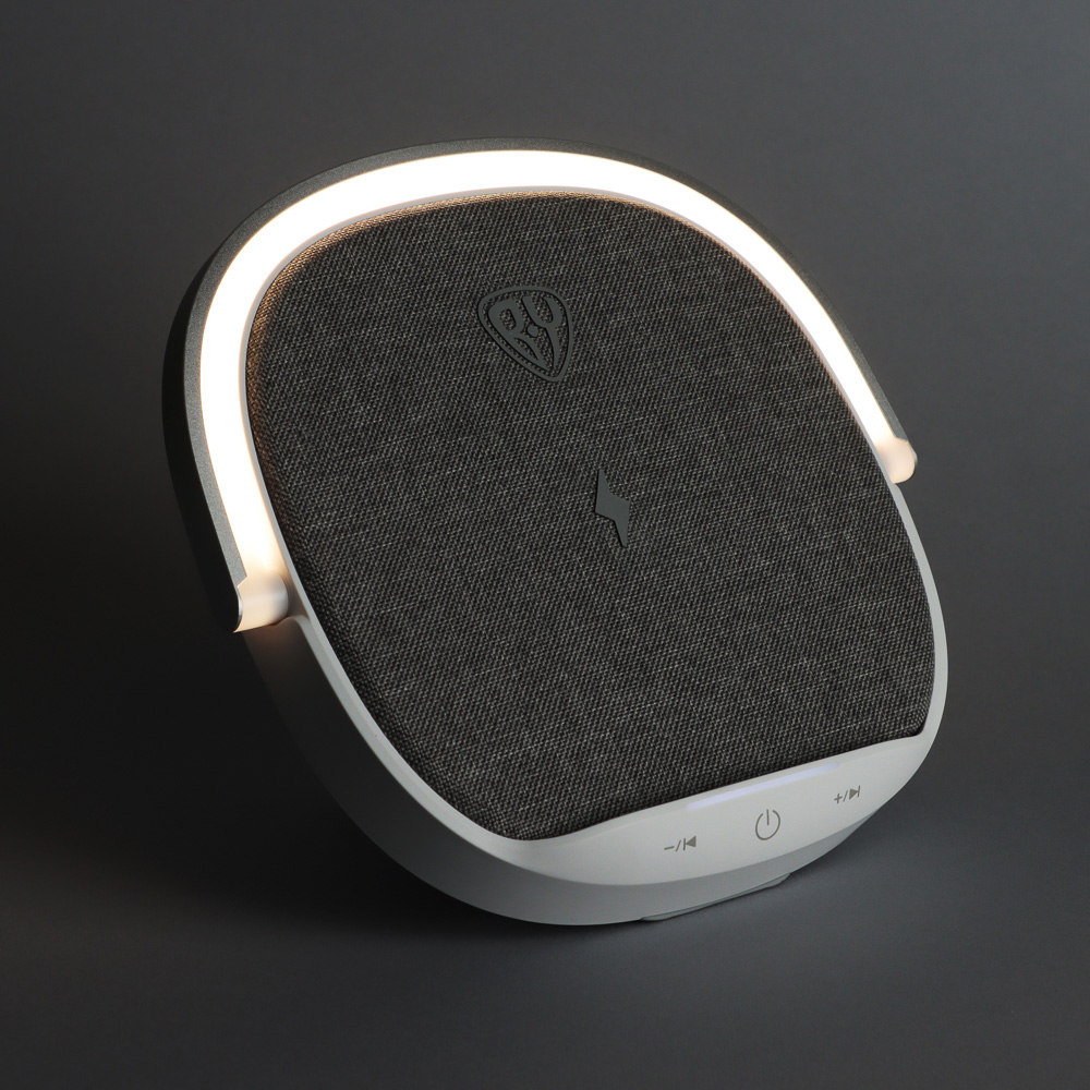 Колонка беспроводная 3 в 1 BY Space Speaker 10 ВТ ночник и беспроводная зарядка Qi 15W - фото 2
