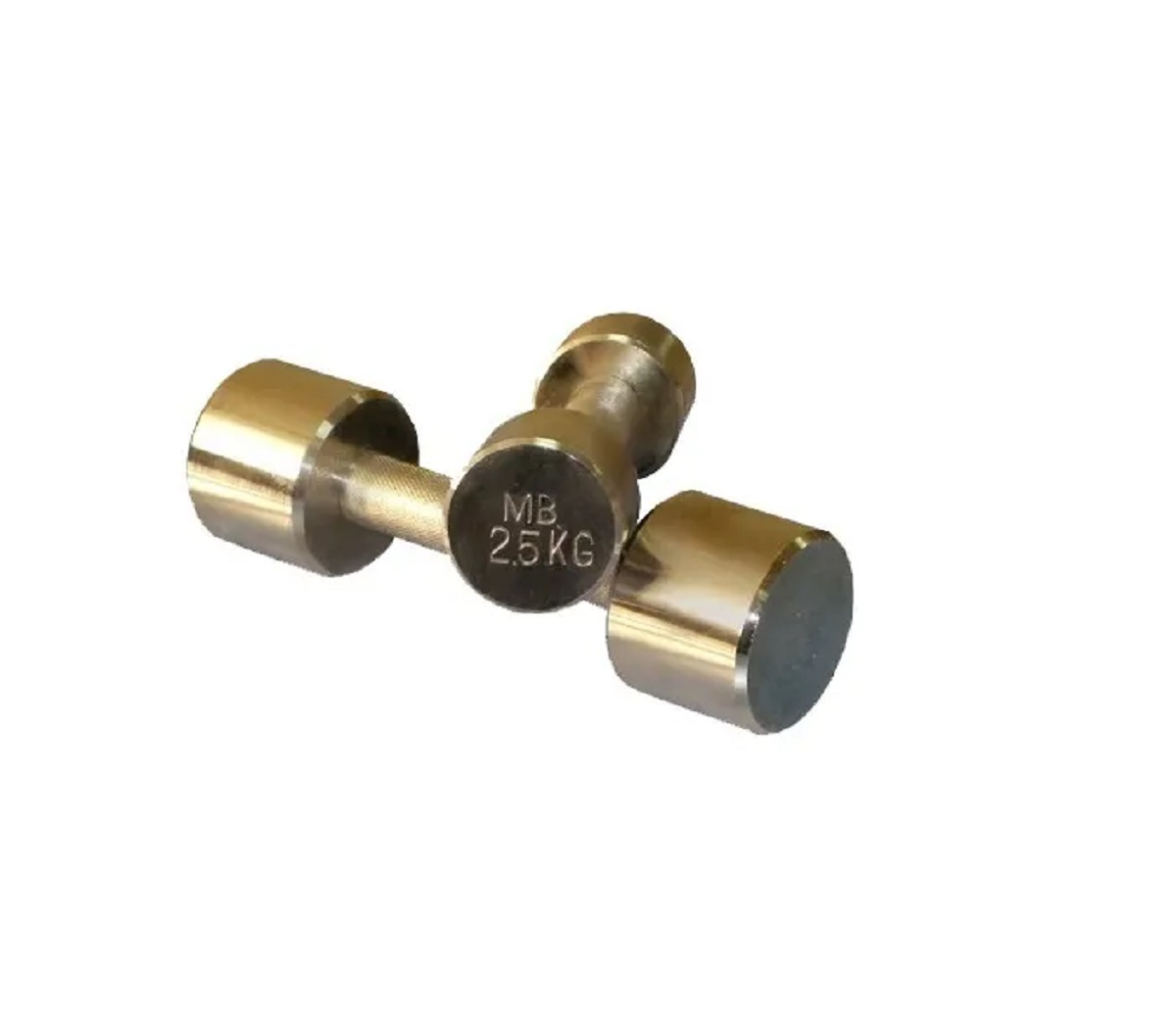 Гантель MbBarbell Фитнесс неразборная 2,5 кг хром - фото 1