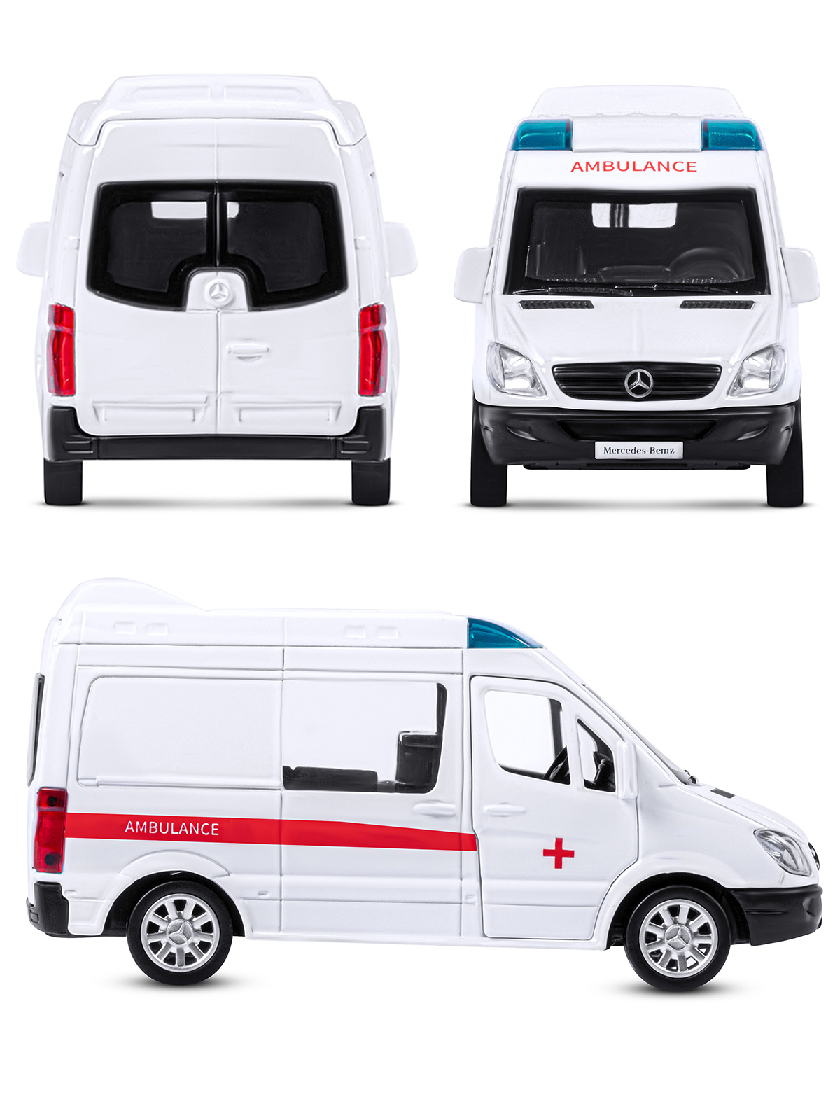 Скорая помощь АВТОпанорама Mercedes Benz Sprinter 1:53 Скорая 1:53 JB1251635 - фото 11