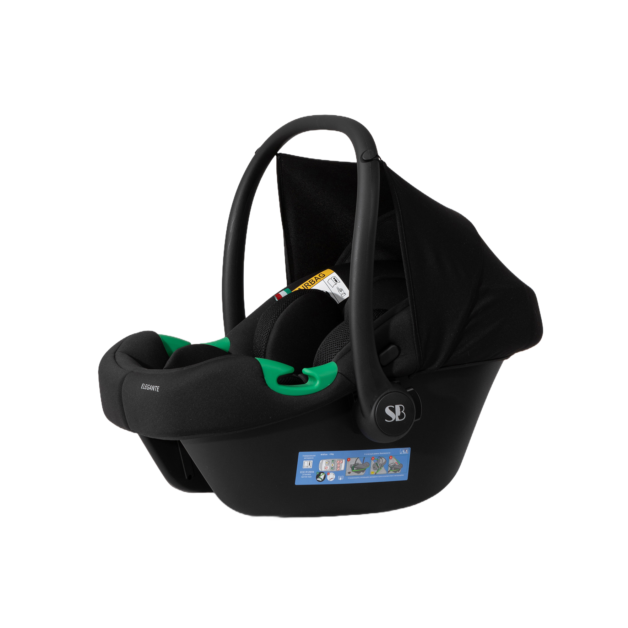 Автокресло Sweet Baby Elegante Plus DK591 Black 0 (0 -13 кг) черный - фото 21