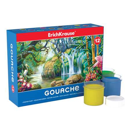 Краски гуашь ErichKrause 12 цв.