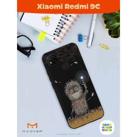 Силиконовый чехол Mcover для смартфона Xiaomi Redmi 9C Союзмультфильм Ежик в тумане и фонарик