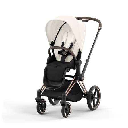 Коляска 2в1 Cybex Priam IV Rosegold белый